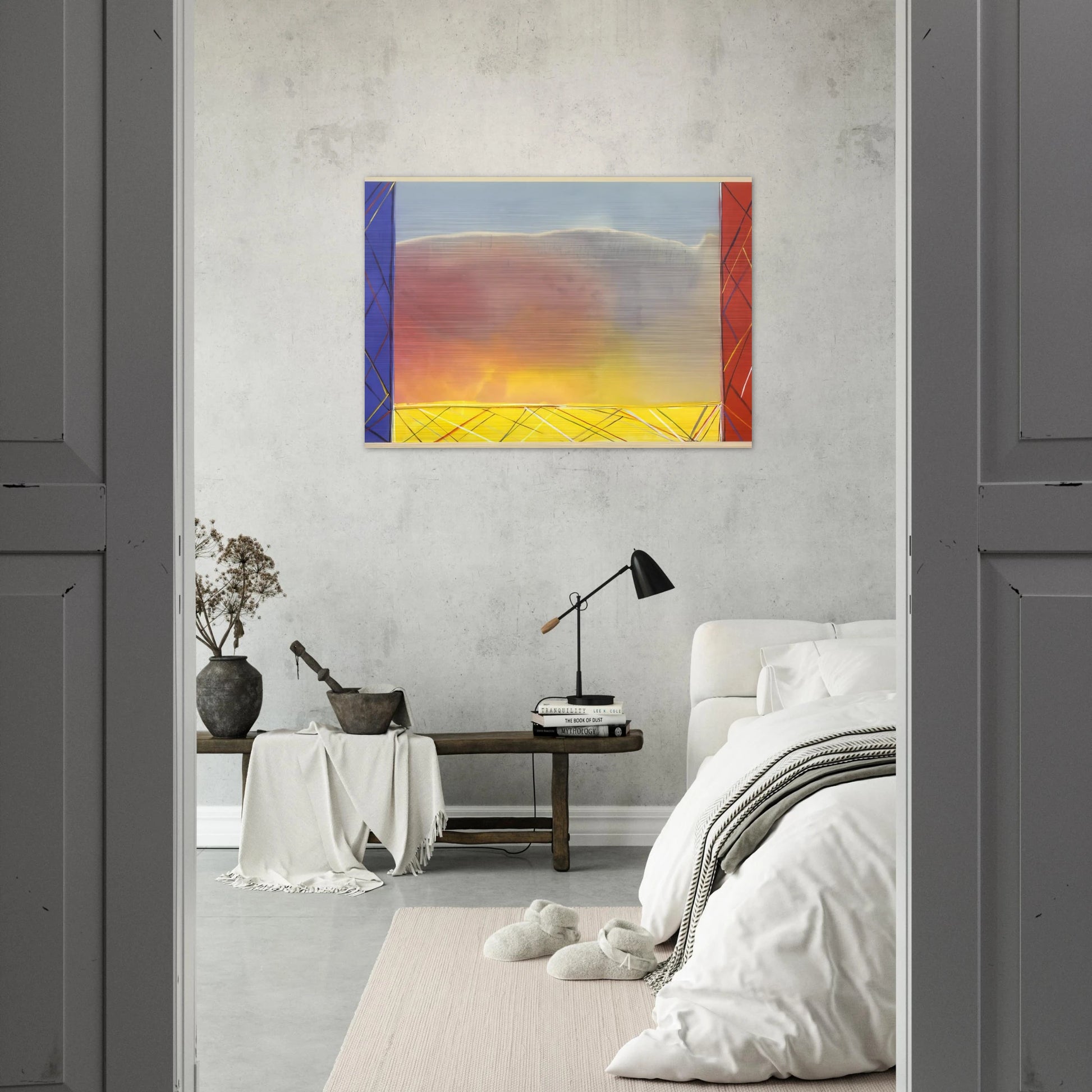 Winds Of Samoa - 1988 - Ronnie Landfield Brushed Aluminum Print - 70x100 cm / 28x40 inches | Ronnie Landfield Aluminum Print | Ronnie Landfield Prints