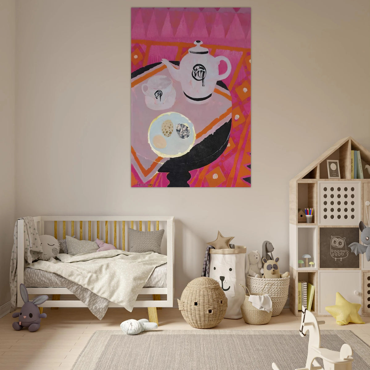 Chinese Teapot - 1989 - Mary Fedden Art Prints - 100x150 cm / 40x60″ inches | Mary Fedden Poster | Mary Fedden Prints