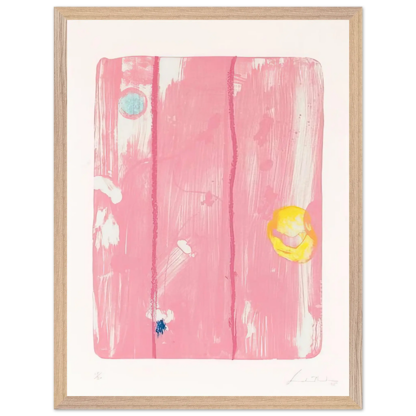 Helen Frankenthaler - Reflections VIII - 1995 Wall art - 60x80 cm / 24x32 Inches - Premium Wooden Framed Poster With Fine Art Paper - Black frame