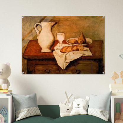 Still life with jug and bread - 1921 - Pablo Picasso Acrylic Print - 70x100 cm / 28x40″ inches