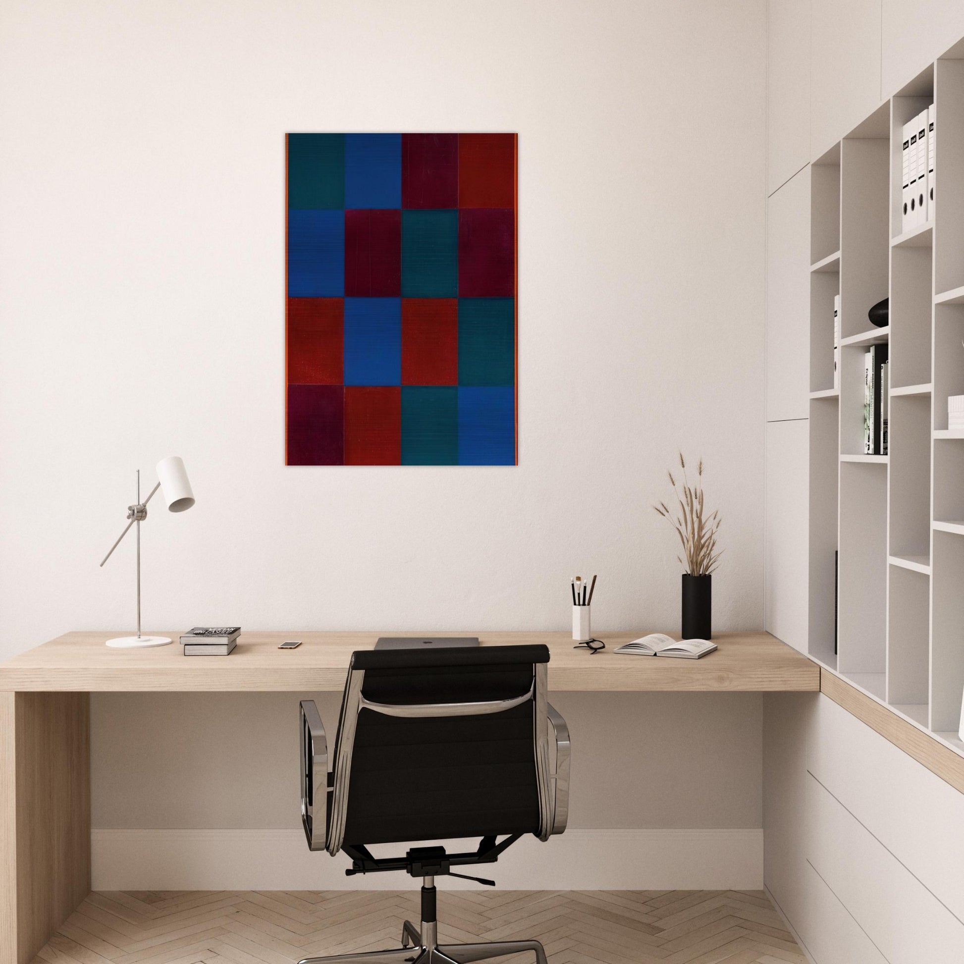 Four Equal Groups of Four - 1970 - Max Bill Brushed Aluminum Print - 70x100 cm / 28x40 inches | Max Bill Aluminum Print | Max Bill Prints