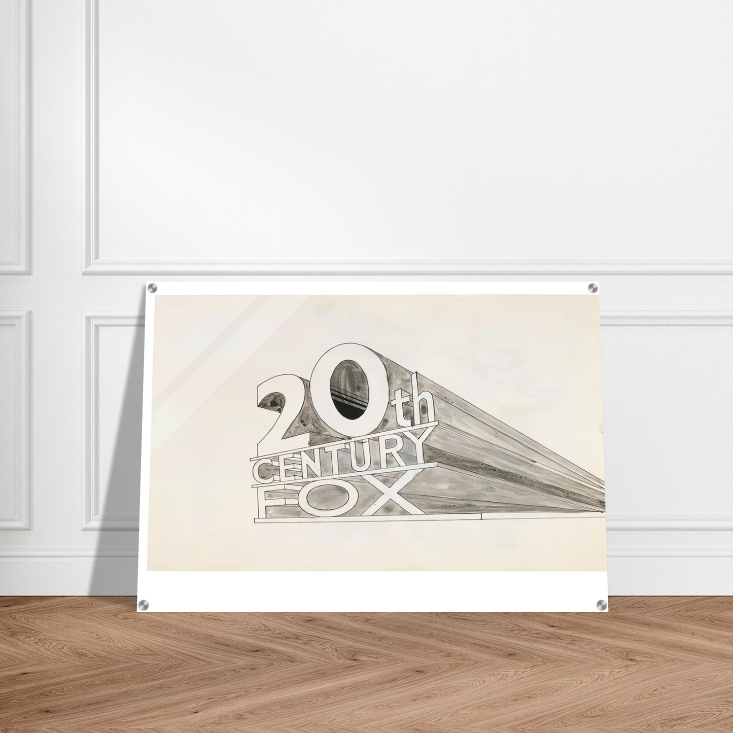 TRADEMARK STUDY 5 1962 - Edward Ruscha Acrylic Print - 70x100 cm / 28x40″ inches | Edward Ruscha Wall Art | Edward Ruscha Prints