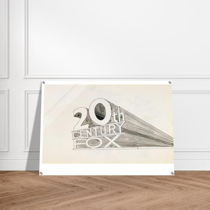 TRADEMARK STUDY 5 1962 - Edward Ruscha Acrylic Print - 70x100 cm / 28x40″ inches | Edward Ruscha Wall Art | Edward Ruscha Prints