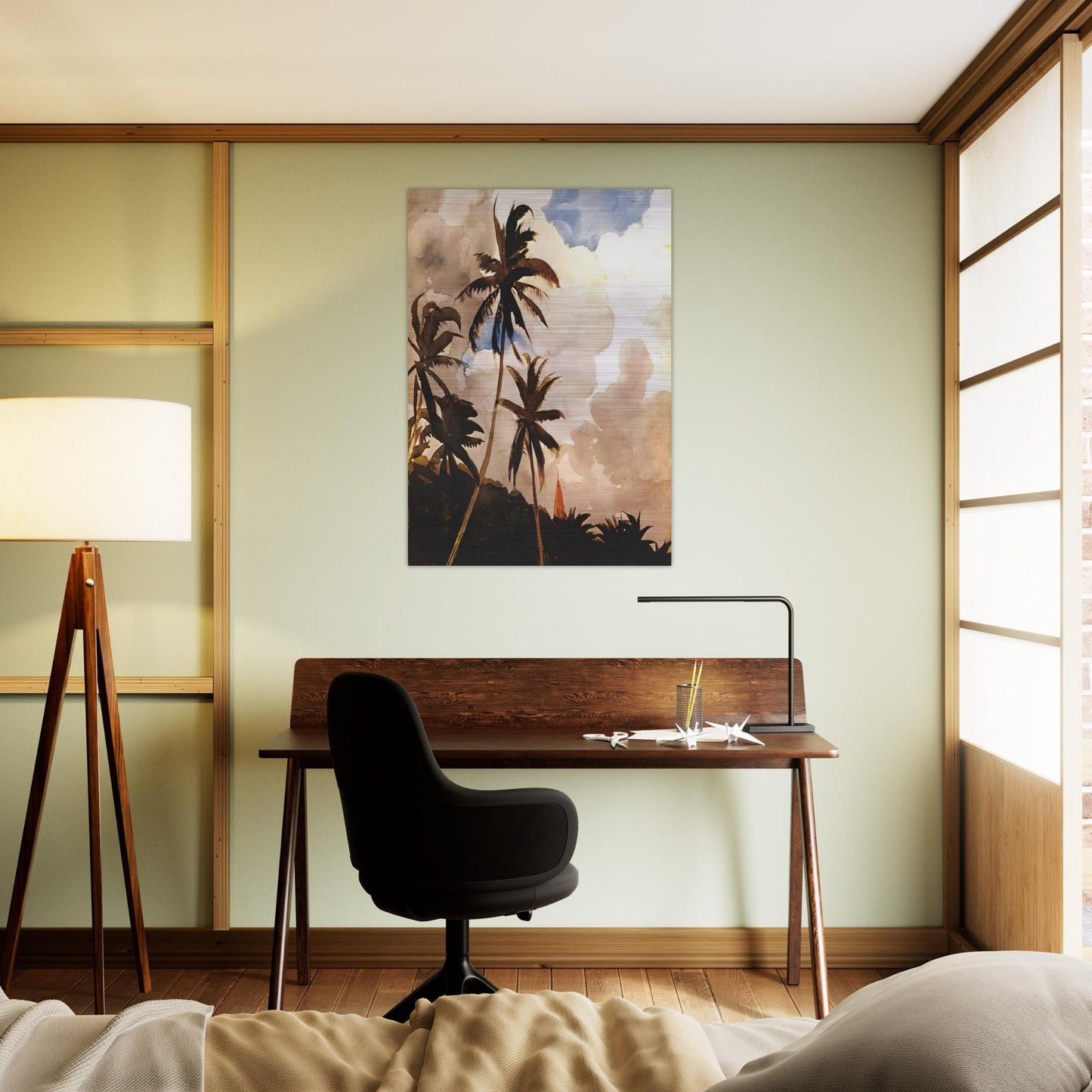 PALM TREES BAHAMAS - Winslow Homer Brushed Aluminum Print - 70x100 cm / 28x40 inches | Winslow Homer Aluminum Print | Winslow Homer Prints