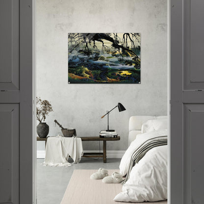 Fog Passes By - Eyvind Earle Acrylic Print - 70x100 cm / 28x40″ inches