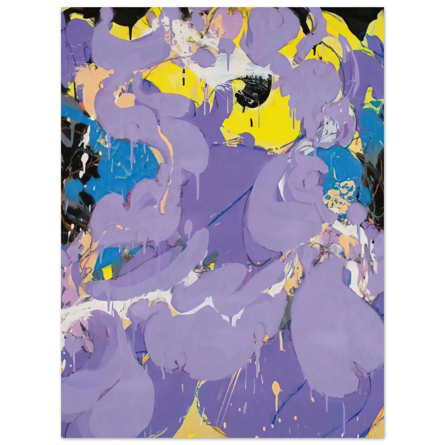 Helen Frankenthaler - Untitled - 1978 Wall art - 15x20 cm / 6x8 inches - Premium Wooden Framed Poster With Fine Art Paper-canvas - White frame