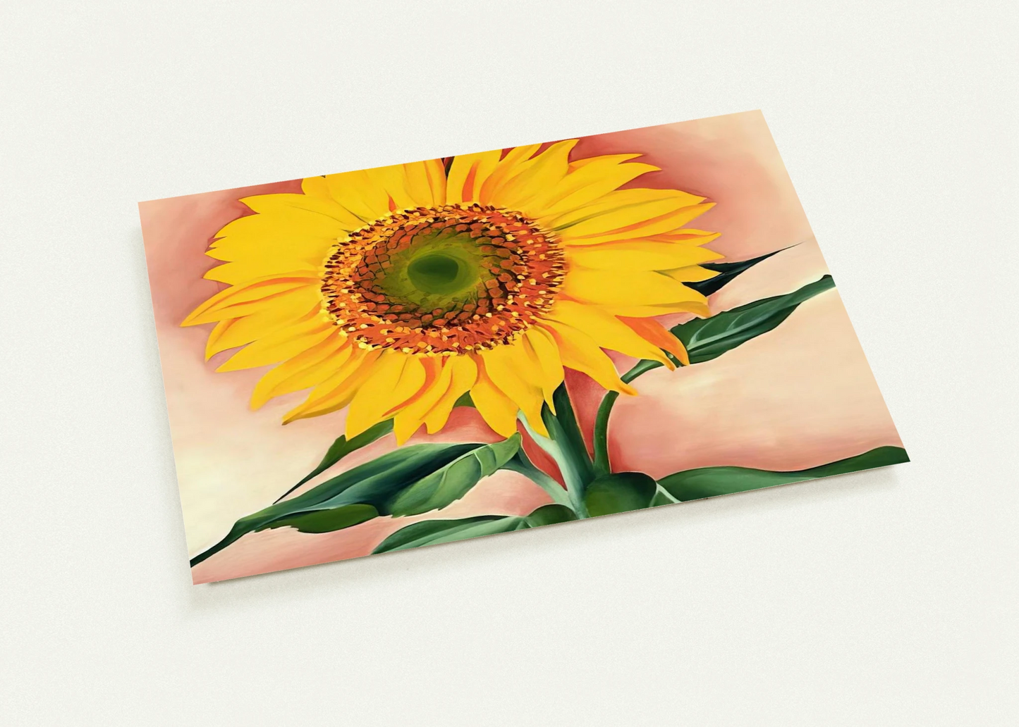 A Sunflower from Maggie By Georgia O'Keeffe Pack of 10 Post Cards | Georgia O'Keeffe Post Cards | A6 (10.5 x 14.8 cm) - 4.1 x 5.8 inches