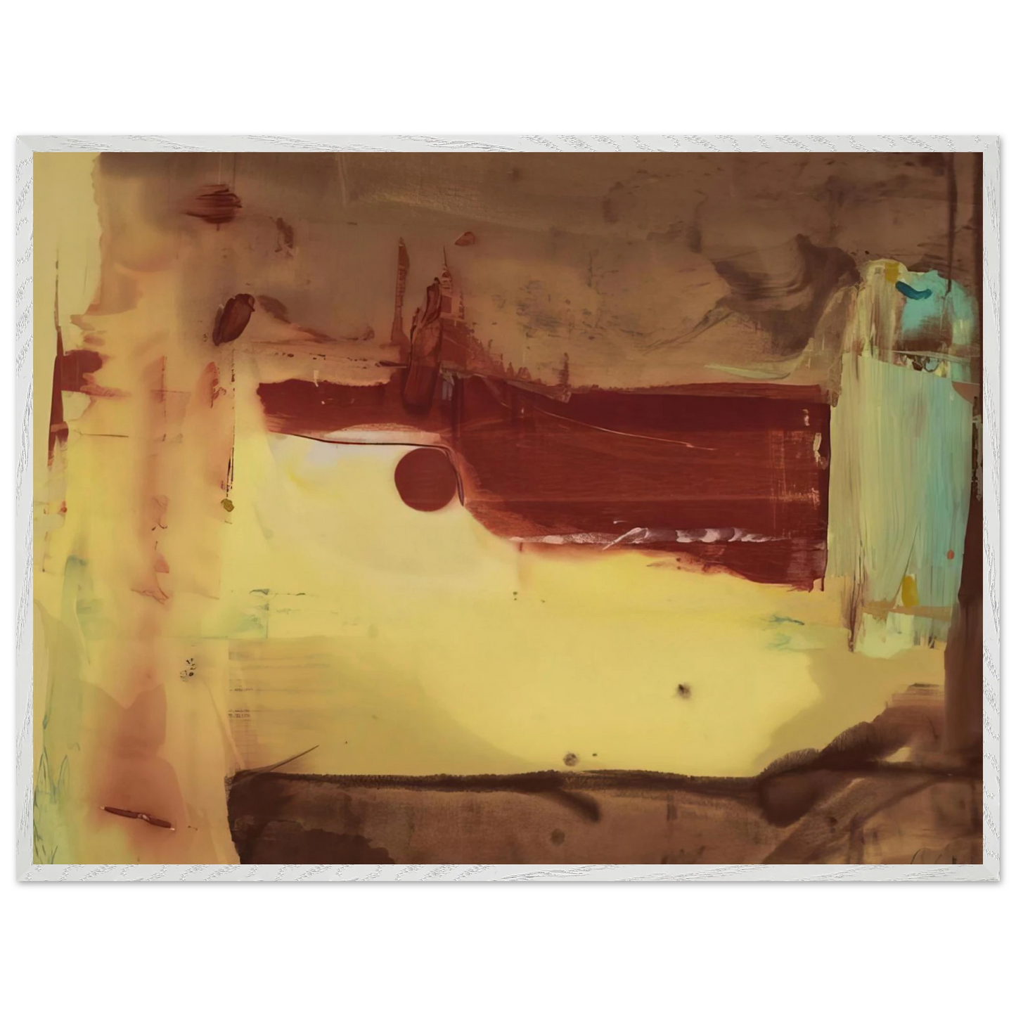 Helen Frankenthaler - Desert Pass - 1976 Wall art - 21x29.7 cm / 8x12" - Premium Wooden Framed Poster With Fine Art Paper-canvas - Wood frame