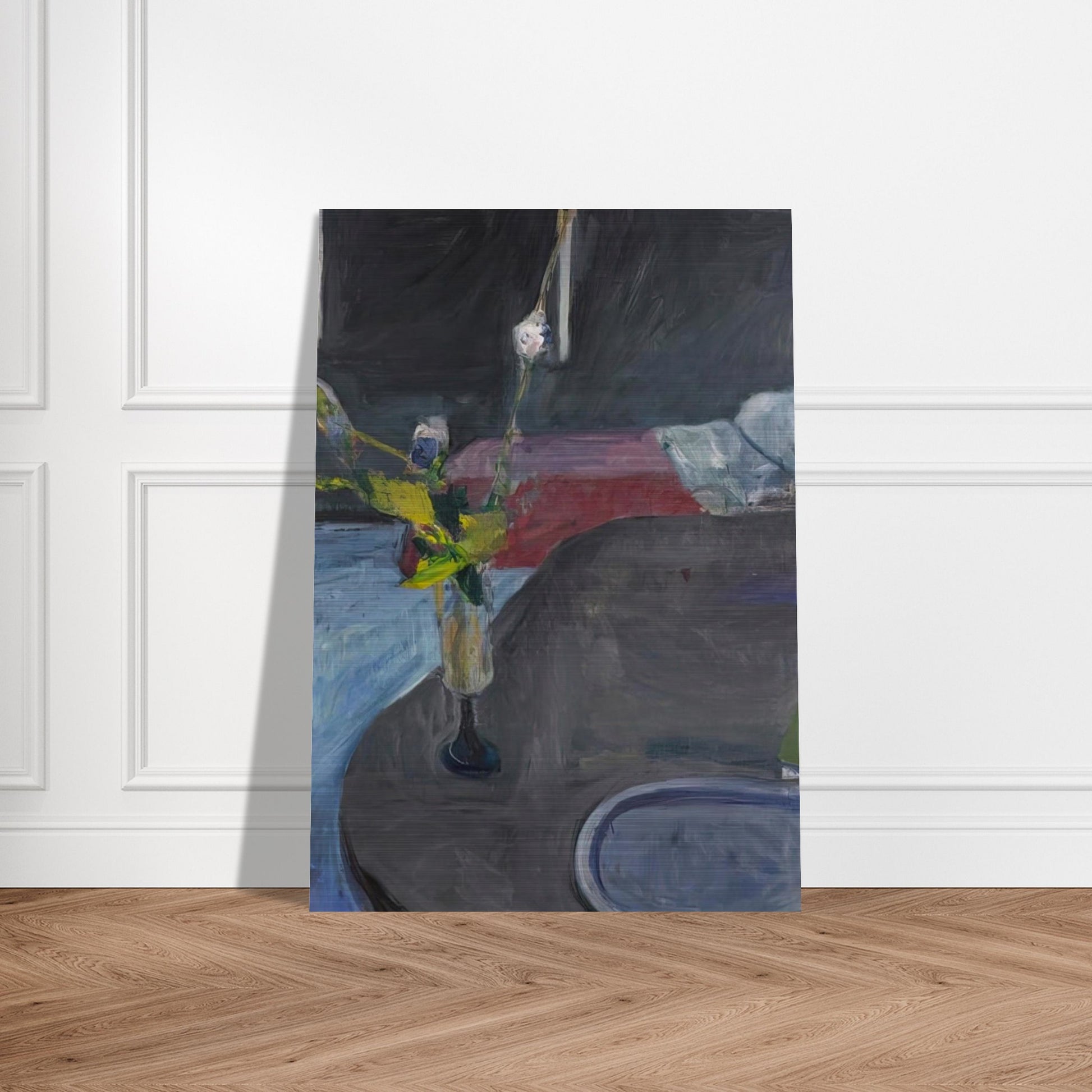 Interior with Flowers - Richard Diebenkorn Brushed Aluminum Print - 70x100 cm / 28x40 inches | Richard Diebenkorn Aluminum Print | Richard Diebenkorn Prints