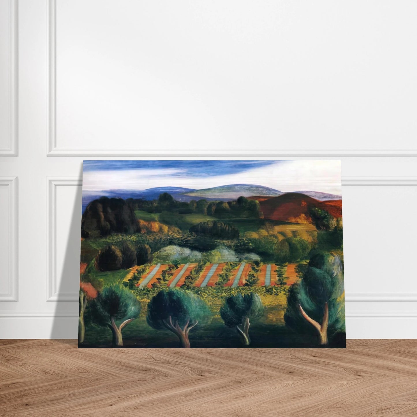 PROVENCE LANDSCAPE 1918 - Moise Kisling Brushed Aluminum Print - 70x100 cm / 28x40 inches | Moise Kisling Aluminum Print | Moise Kisling Prints