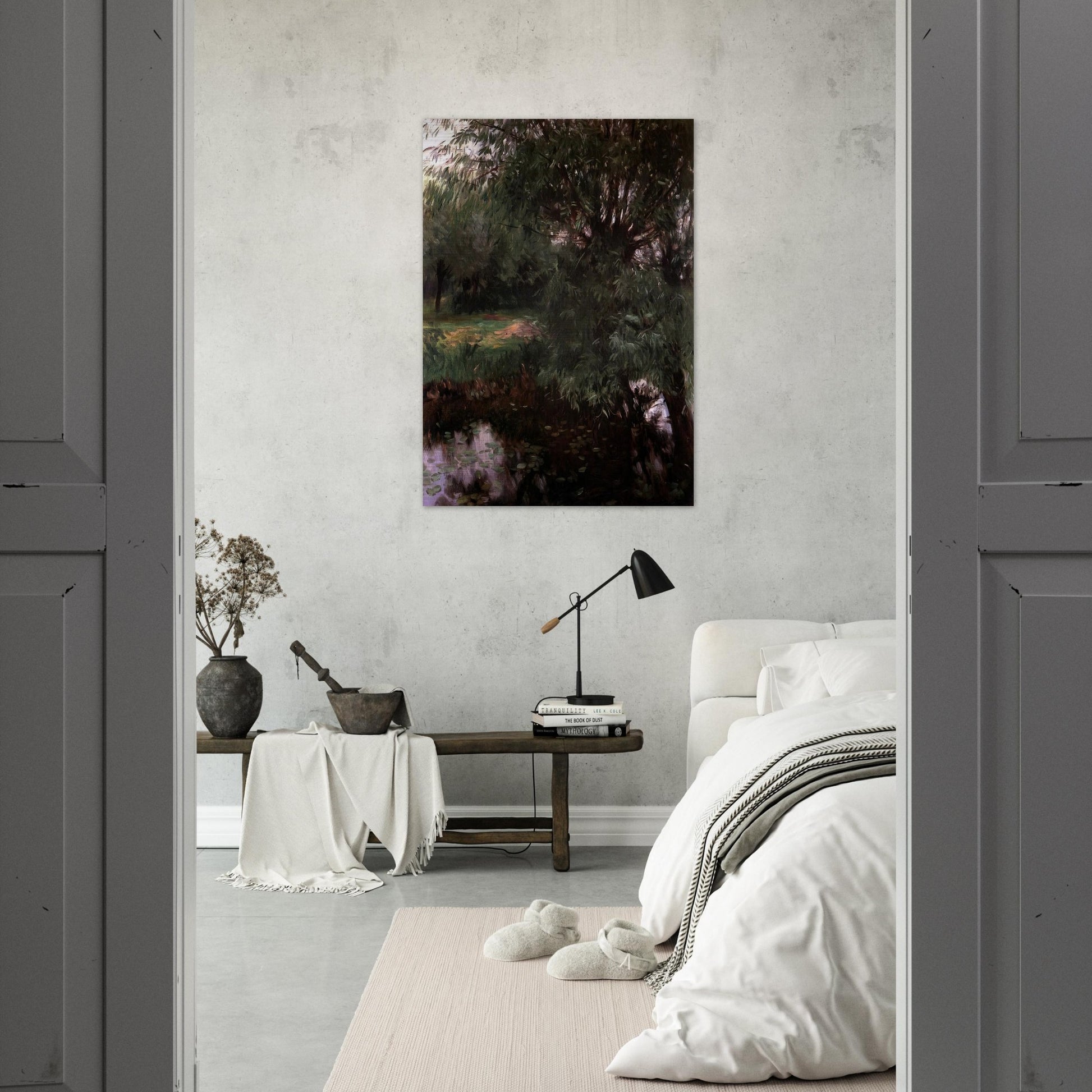A Backwater at Wargrave - John Singer Sargent Brushed Aluminum Print - 70x100 cm / 28x40 inches | John Singer Sargent Aluminum Print | John Singer Sargent Prints