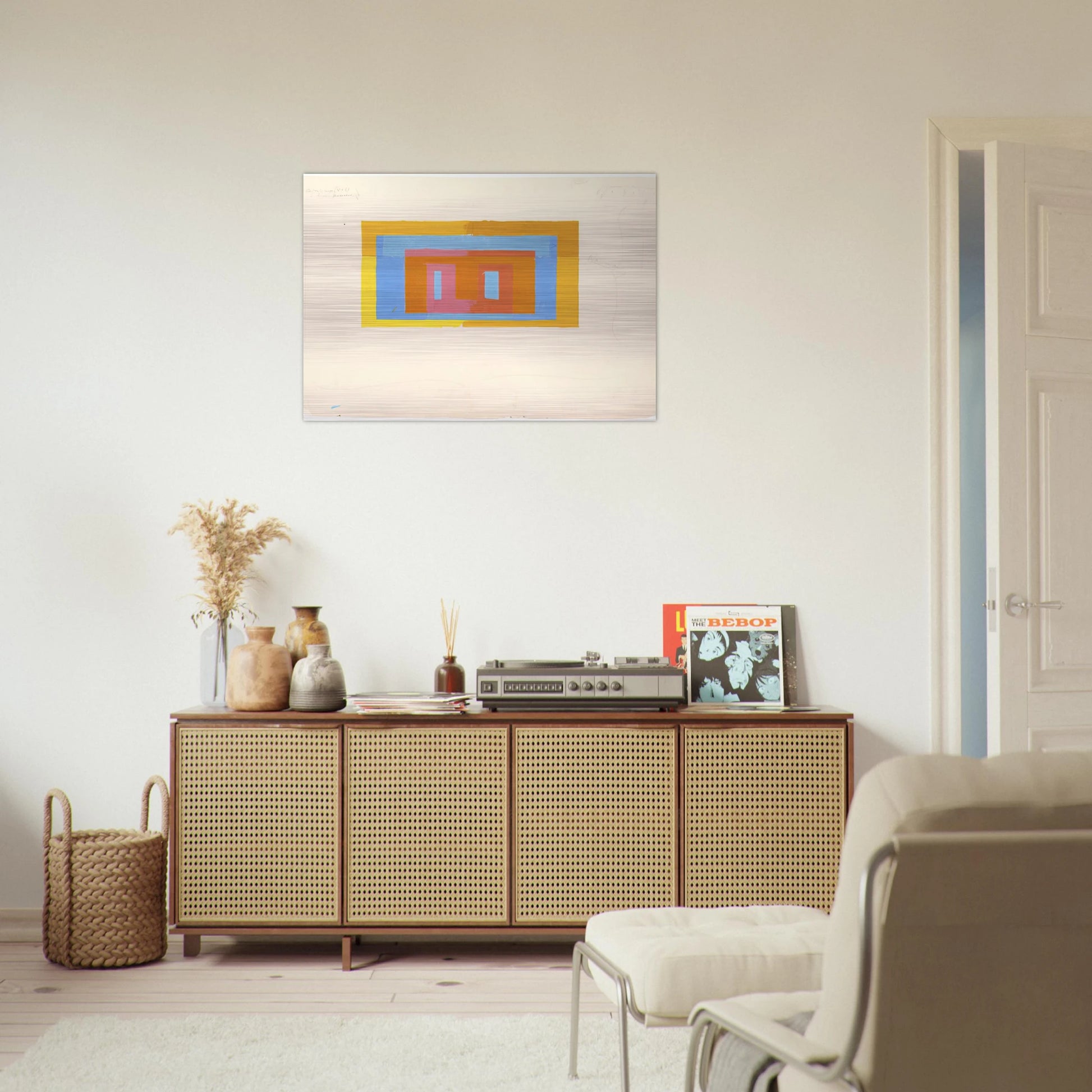 VARIANT ADOBE - Josef Albers Brushed Aluminum Print - 70x100 cm / 28x40 inches | Josef Albers Aluminum Print | Josef Albers Prints