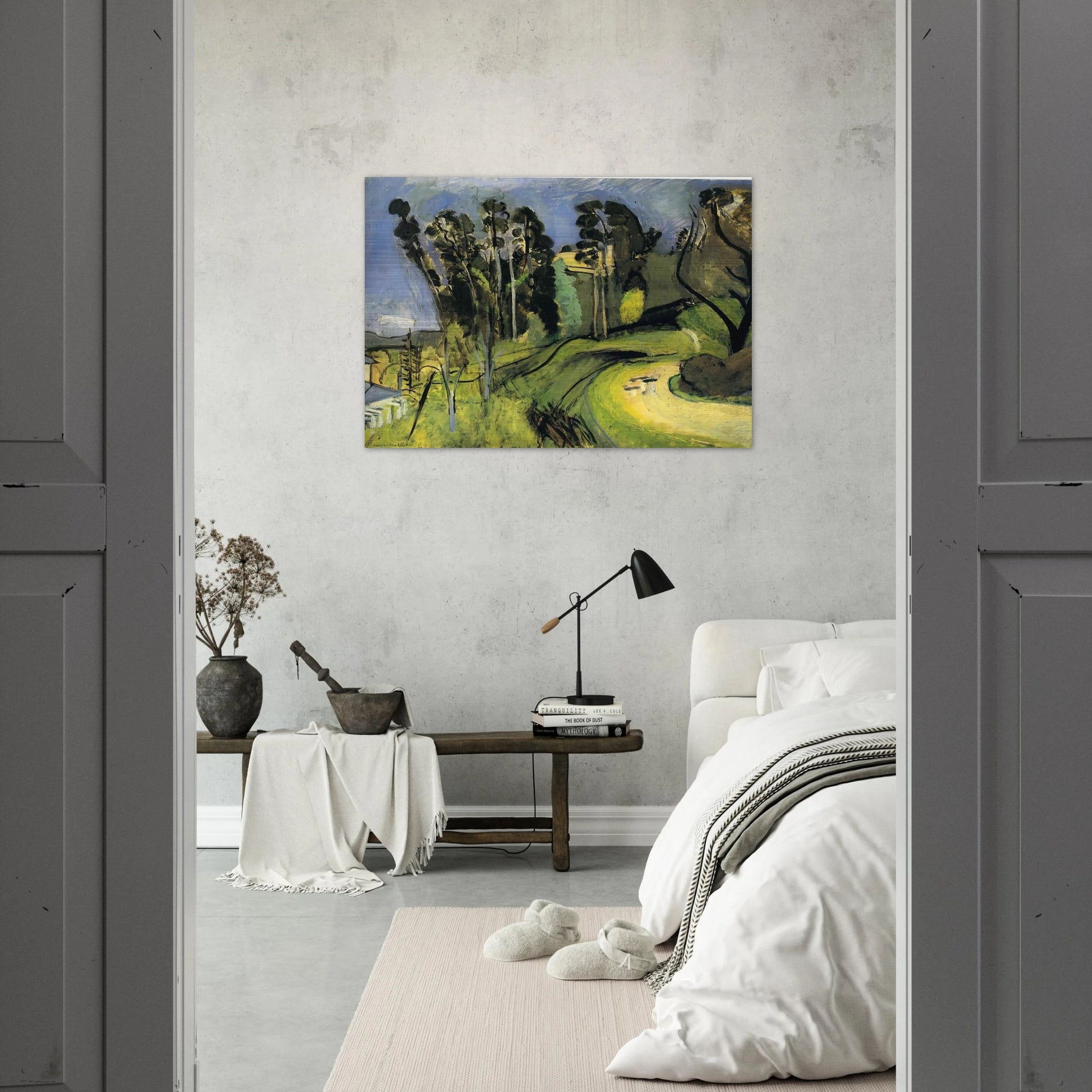 MONTALBAN LANDSCAPE 1918 - Henri Matisse Brushed Aluminum Print - 70x100 cm / 28x40 inches | Henri Matisse Aluminum Print | Henri Matisse Prints