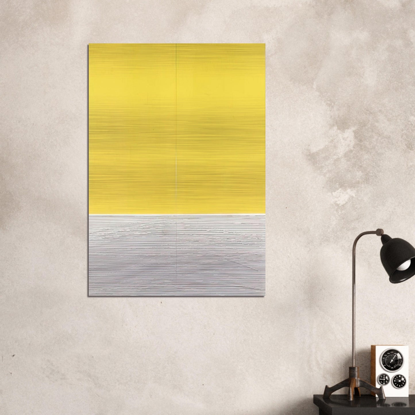 LE GRAN JAUNE - Jesus Rafael Soto Brushed Aluminum Print - 70x100 cm / 28x40 inches | Jesus Rafael Soto Aluminum Print | Jesus Rafael Soto Prints
