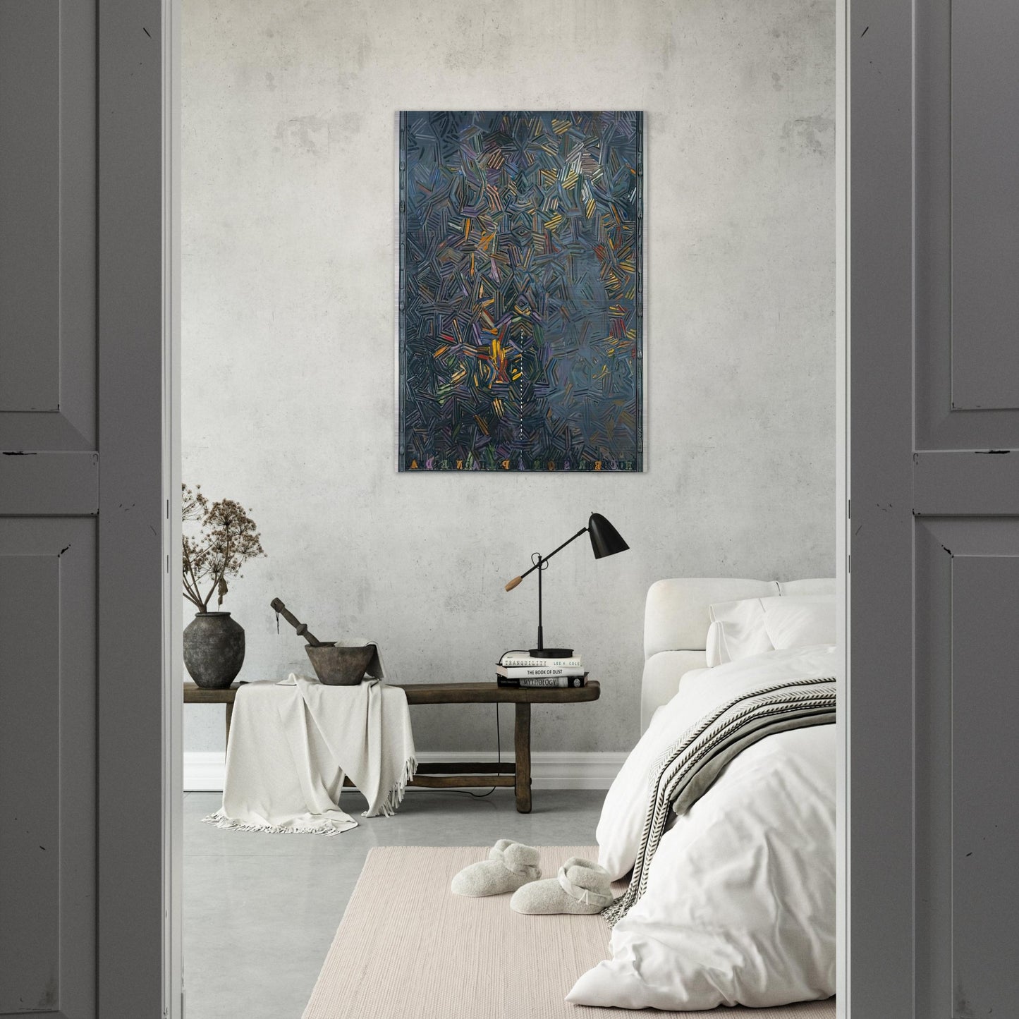 DANCERS ON A PLANE 1981 - Jasper Johns Brushed Aluminum Print - 70x100 cm / 28x40 inches | Jasper Johns Aluminum Print | Jasper Johns Prints