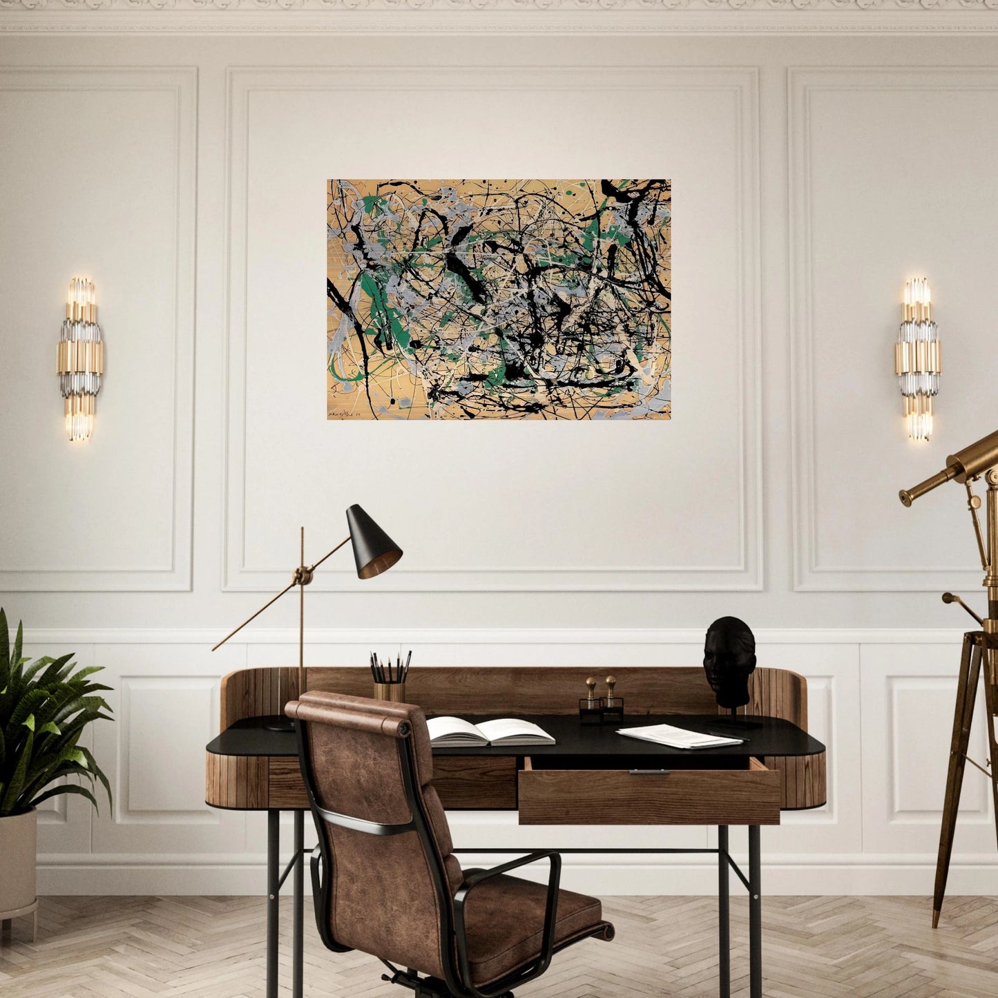 NUMBER 17 1949 - Jackson Pollock Brushed Aluminum Print - 70x100 cm / 28x40 inches | Jackson Pollock Aluminum Print | Jackson Pollock Prints