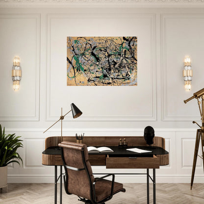 NUMBER 17 1949 - Jackson Pollock Brushed Aluminum Print - 70x100 cm / 28x40 inches | Jackson Pollock Aluminum Print | Jackson Pollock Prints