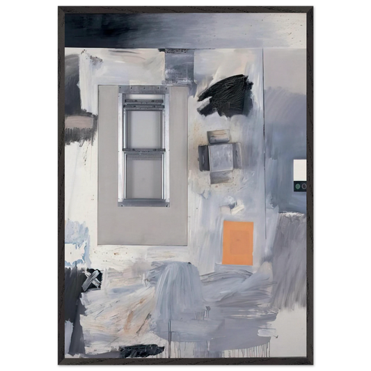 TROPHY V FOR JASPER JOHNS 1962 - Robert Rauschenberg 70x100 cm / 28x40 inches Framed Art Print – Black Wooden Frame