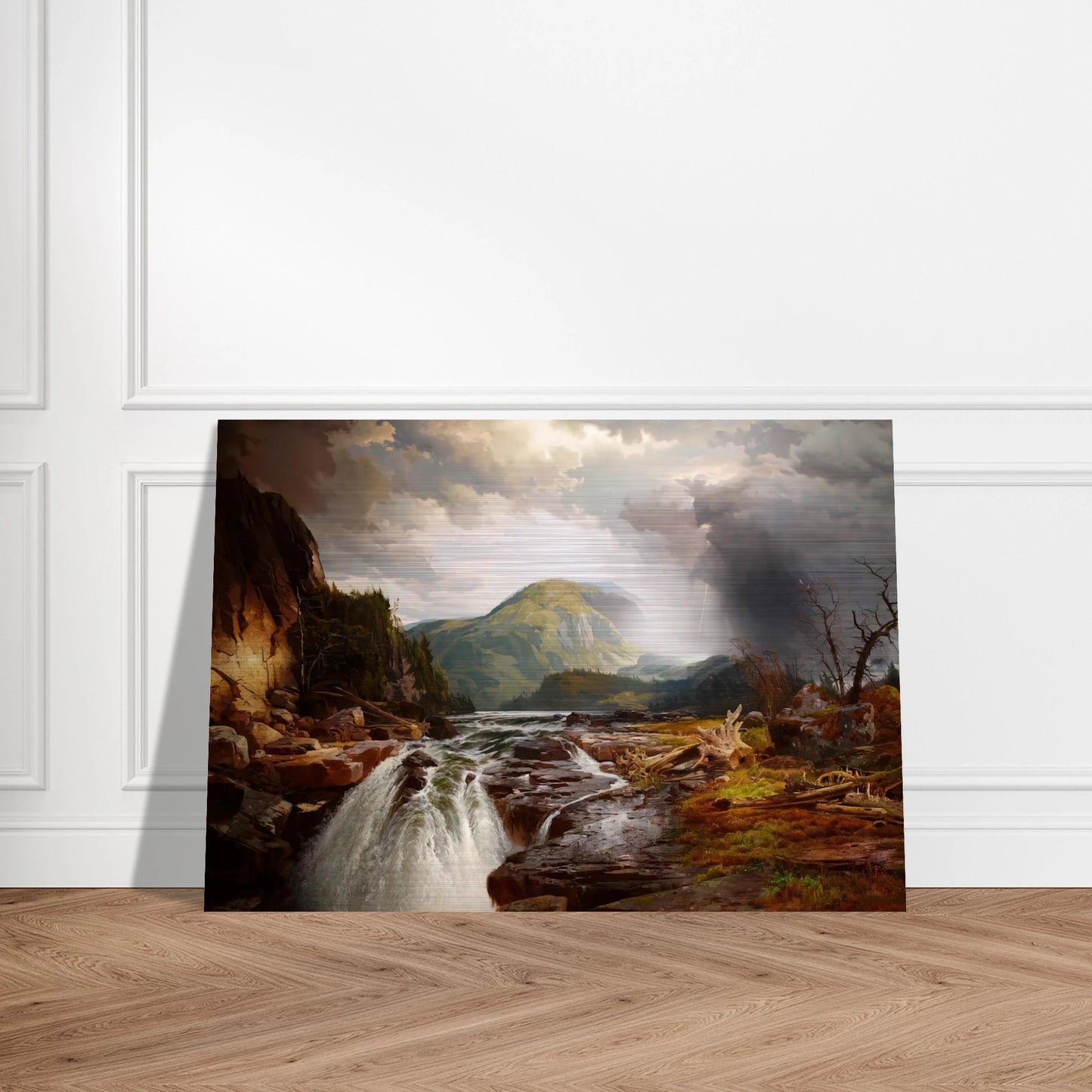 The Wilds of Lake Superior - Thomas Moran Brushed Aluminum Print - 70x100 cm / 28x40 inches | Thomas Moran Aluminum Print | Thomas Moran Prints
