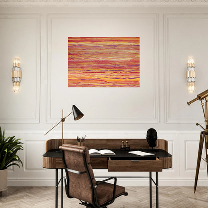 All Over Pour Painting - 1969 - Ronnie Landfield Brushed Aluminum Print - 70x100 cm / 28x40 inches | Ronnie Landfield Aluminum Print | Ronnie Landfield Prints