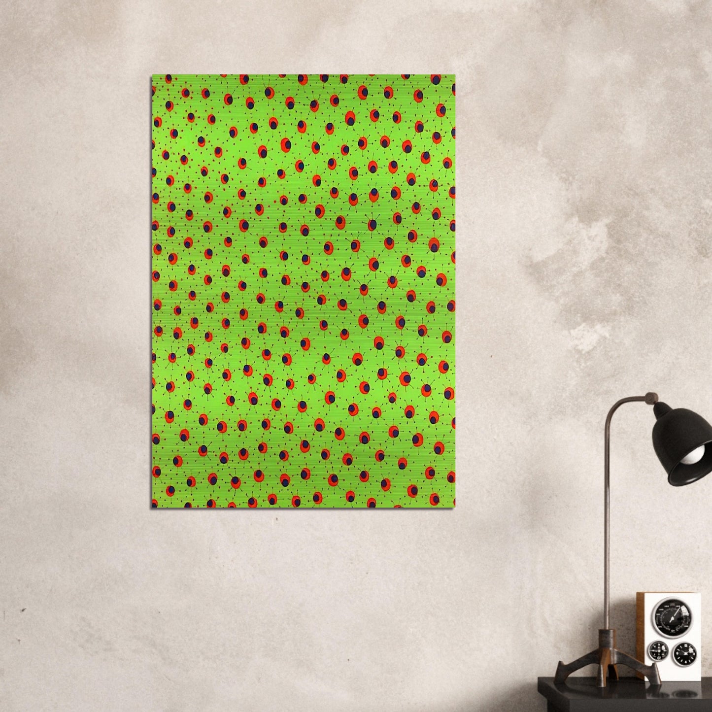 FIELDS IN SPRING 1988 - Yayoi Kusama Brushed Aluminum Print - 70x100 cm / 28x40 inches | Yayoi Kusama Aluminum Print | Yayoi Kusama Prints