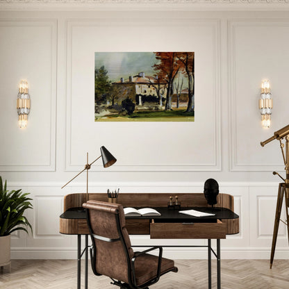 The Manor House at Jas de Bouffan - Paul Cézanne Brushed Aluminum Print - 70x100 cm / 28x40 inches | Paul Cézanne Aluminum Print | Paul Cézanne Prints