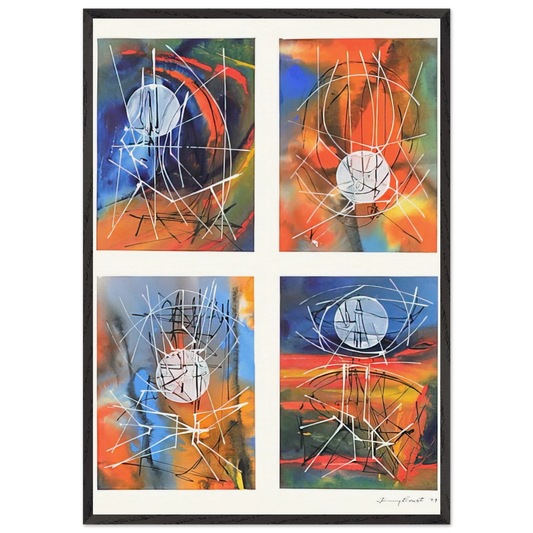 Four Days - 1979 - Jimmy Ernst 70x100 cm / 28x40 inches Framed Art Print – Black Wooden Frame