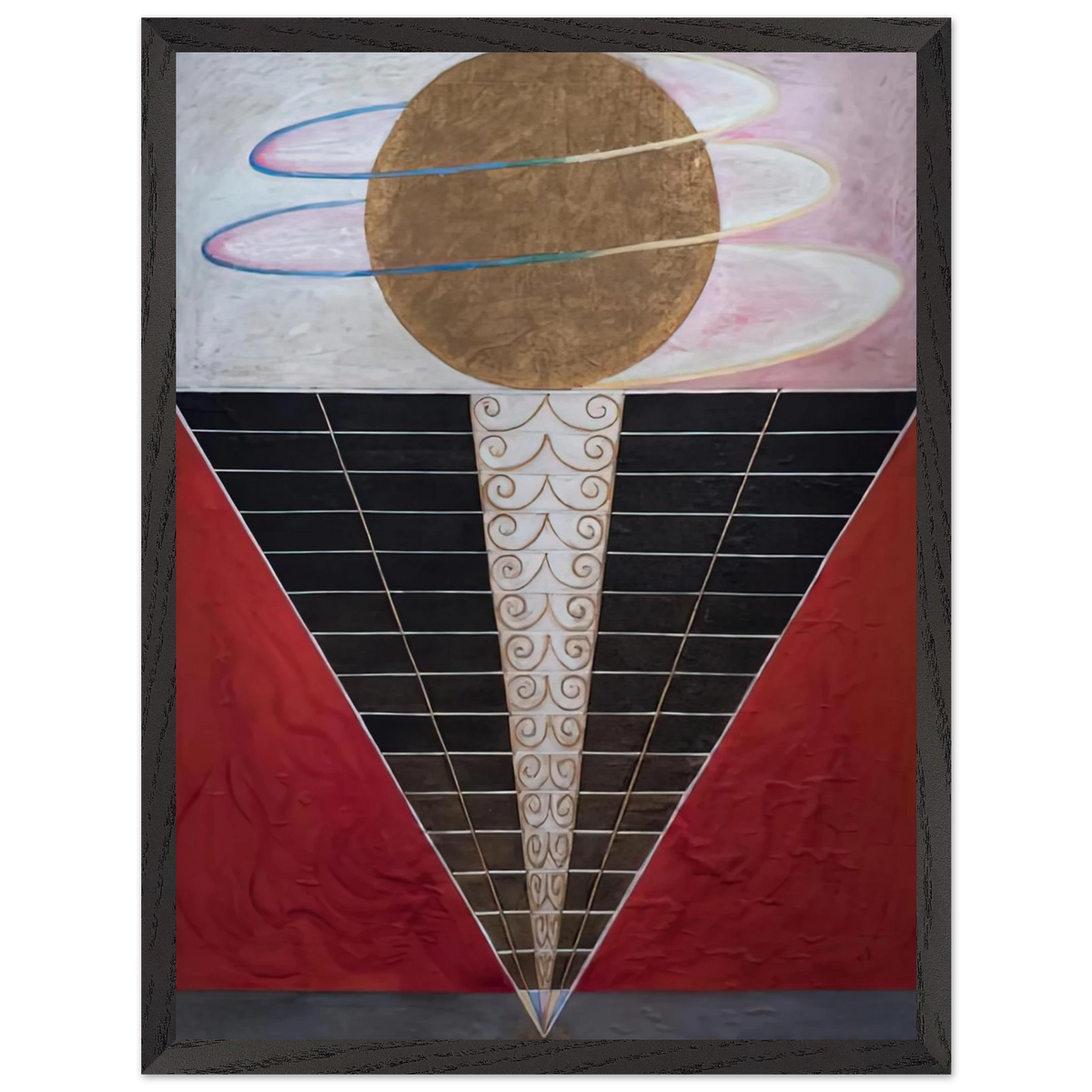 Hilma af Klint - ALTARPIECE NO 2 1915 Wall art - 15x20 cm / 6x8 inches - Premium Wooden Framed Poster With Fine Art Paper-canvas - White frame