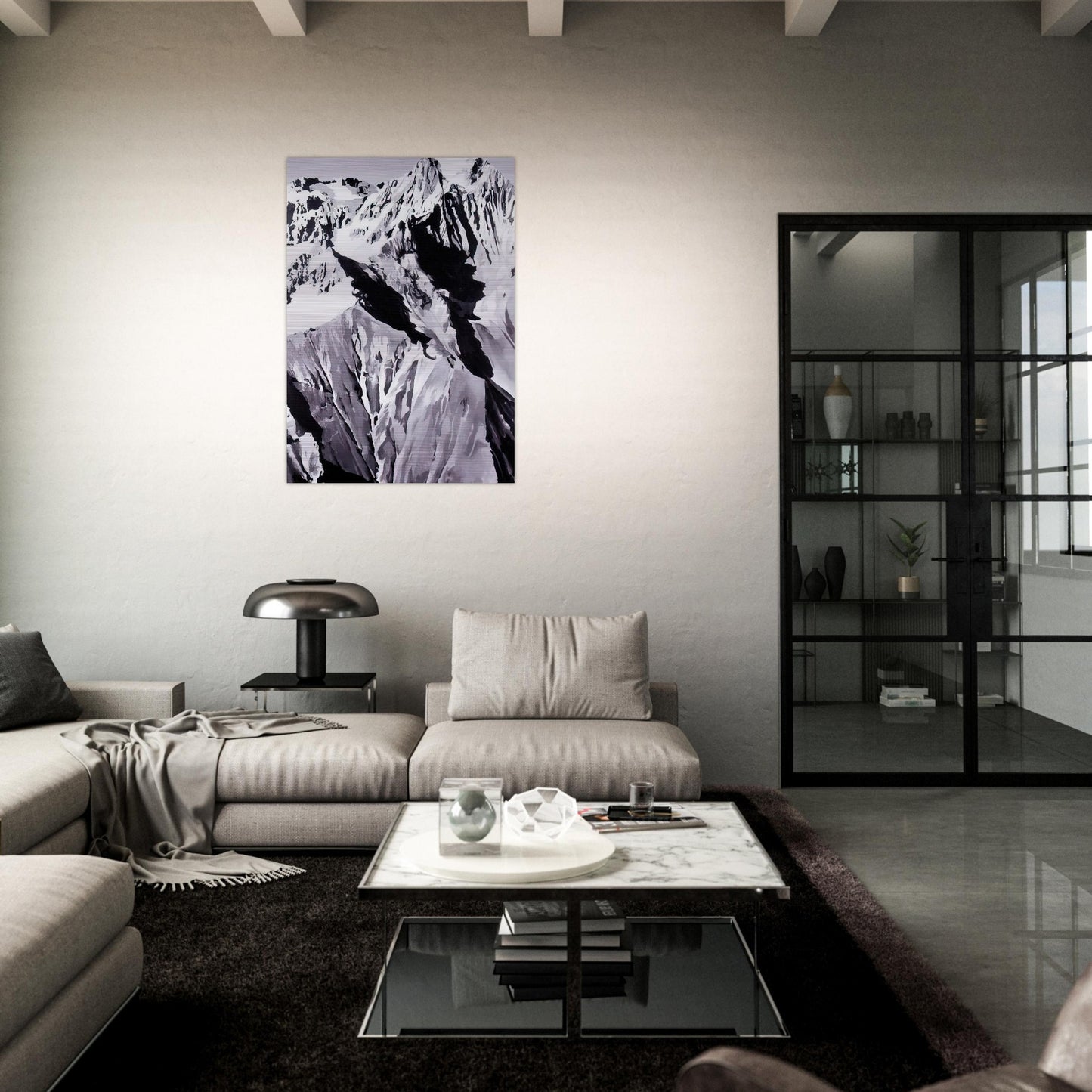 HIMALAYA - Gerhard Richter Brushed Aluminum Print - 70x100 cm / 28x40 inches | Gerhard Richter Aluminum Print | Gerhard Richter Prints
