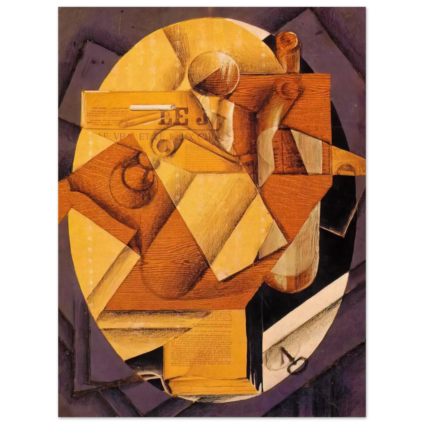 Juan Gris - THE TABLE 1914  75x100 cm / 30x40inches Fine Art Poster