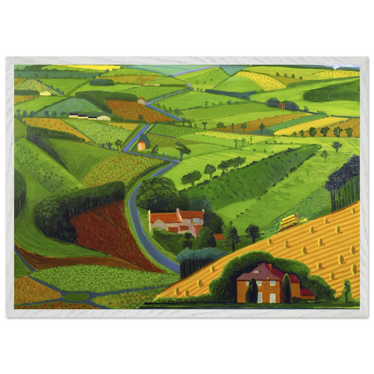 David Hockney - David Hockney Wall art - 70x100 cm / 28x40 Inches - Premium Wooden Framed Poster With Fine Art Paper - Black frame