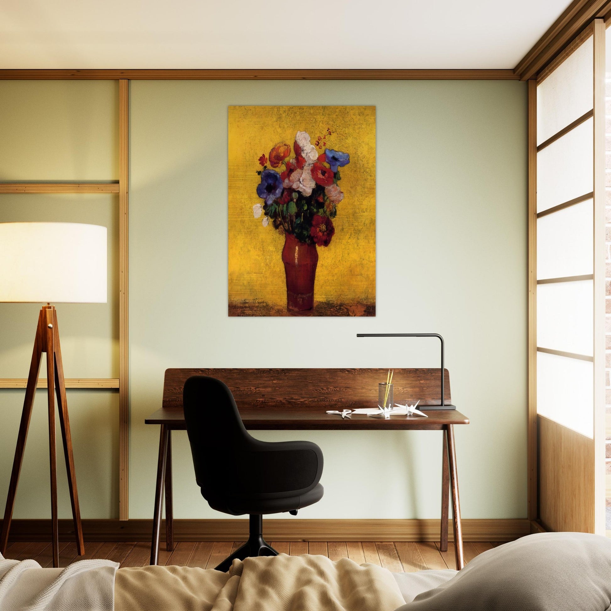 FLOWERS 4 - Odilon Redon Brushed Aluminum Print - 70x100 cm / 28x40 inches | Odilon Redon Aluminum Print | Odilon Redon Prints