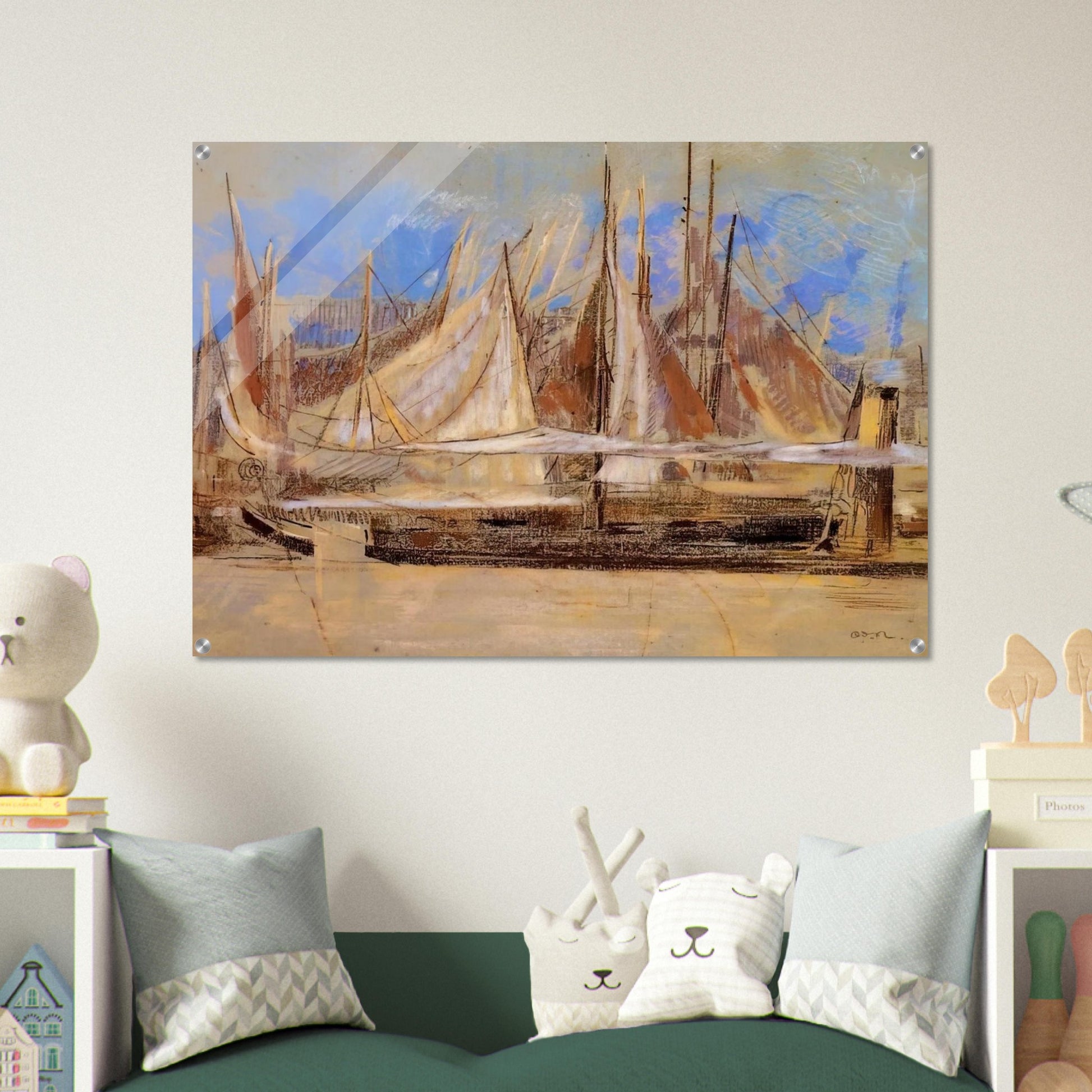 YACHTS AT ROYAN 1902 - Odilon Redon Acrylic Print - 70x100 cm / 28x40″ inches