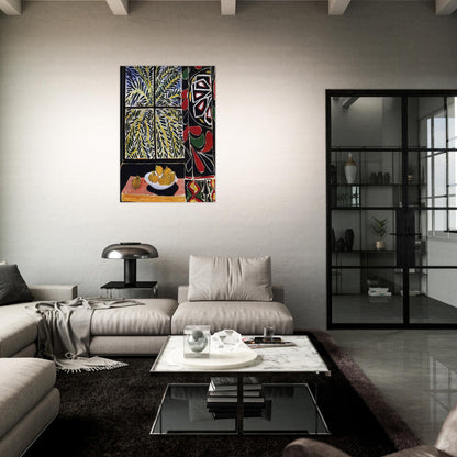 INTERIOR WITH EGYPTIAN CURTAIN 1948 - Henri Matisse Brushed Aluminum Print - 70x100 cm / 28x40 inches | Henri Matisse Aluminum Print | Henri Matisse Prints