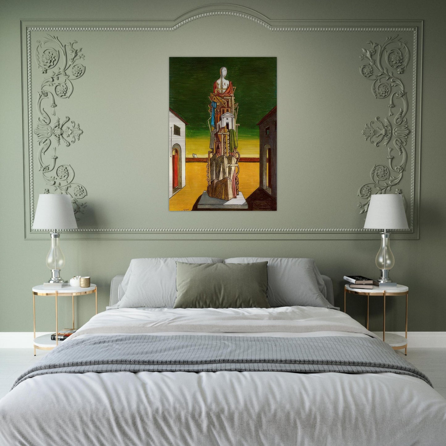 THE GREAT METAPHYSICIAN 1971 - Giorgio de Chirico Brushed Aluminum Print - 70x100 cm / 28x40 inches | Giorgio de Chirico Aluminum Print | Giorgio de Chirico Prints