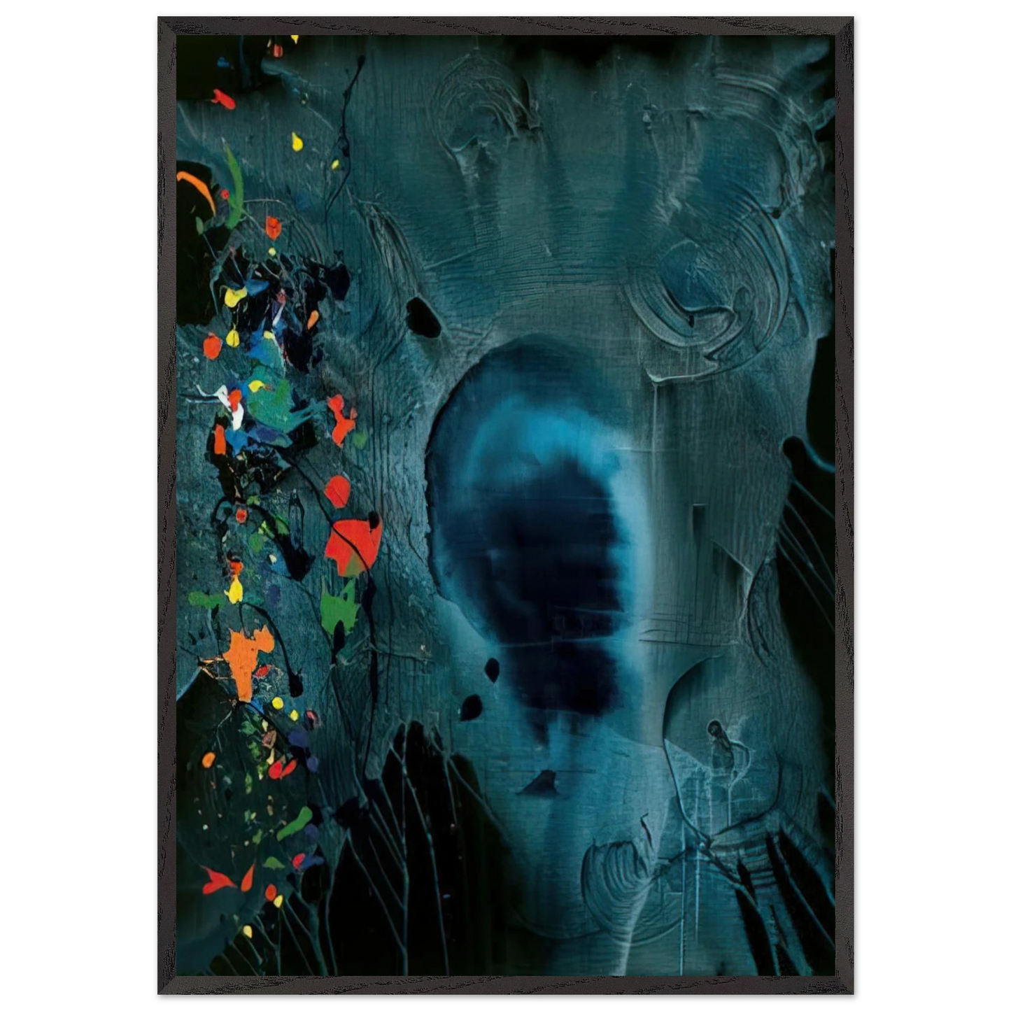 Love and Grief 54006 - 2006 - John Hoyland 70x100 cm / 28x40 inches Framed Art Print – Black Wooden Frame