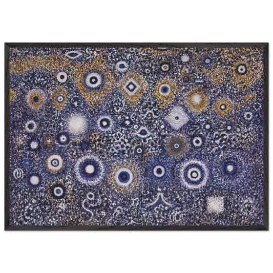 Night Landscape - 1971 - Richard Pousette-Dart 70x100 cm / 28x40 inches Framed Art Print – Black Wooden Frame