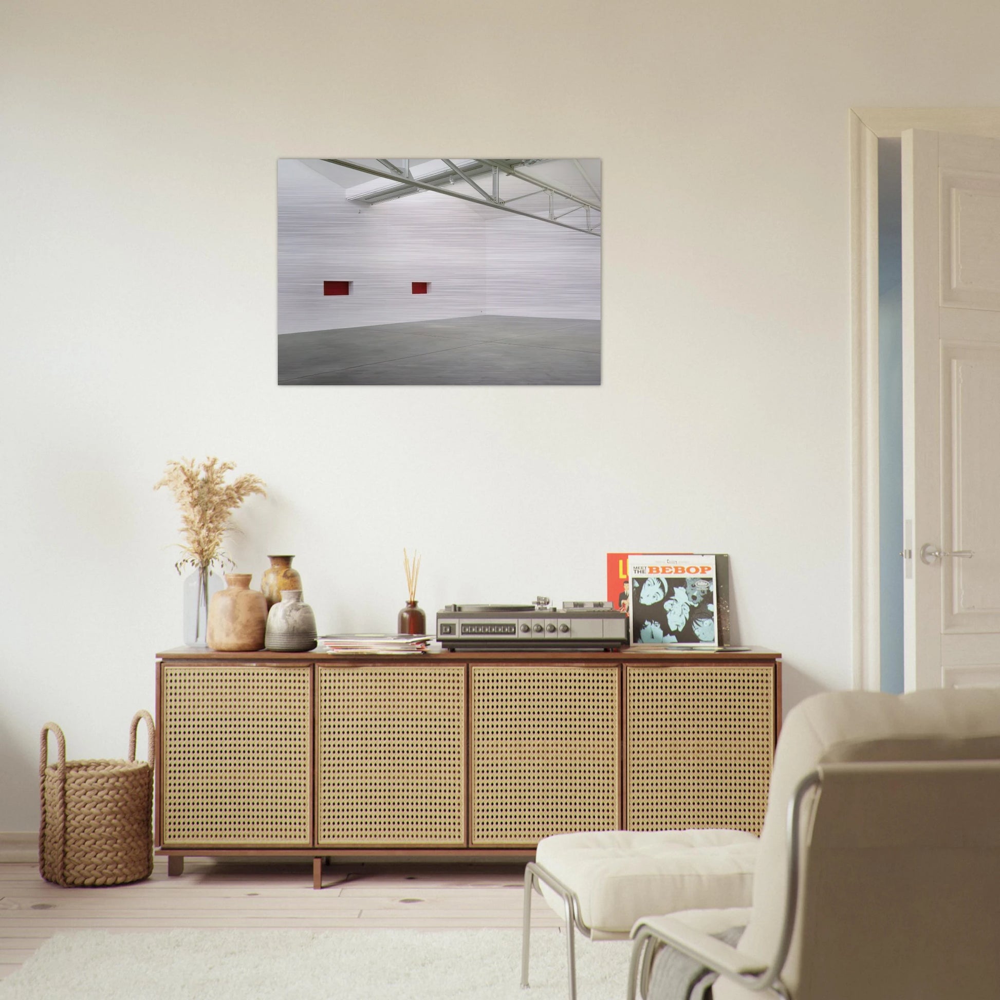 Untitled Wall Work - 1992 - Donald Judd Brushed Aluminum Print - 70x100 cm / 28x40 inches | Donald Judd Aluminum Print | Donald Judd Prints