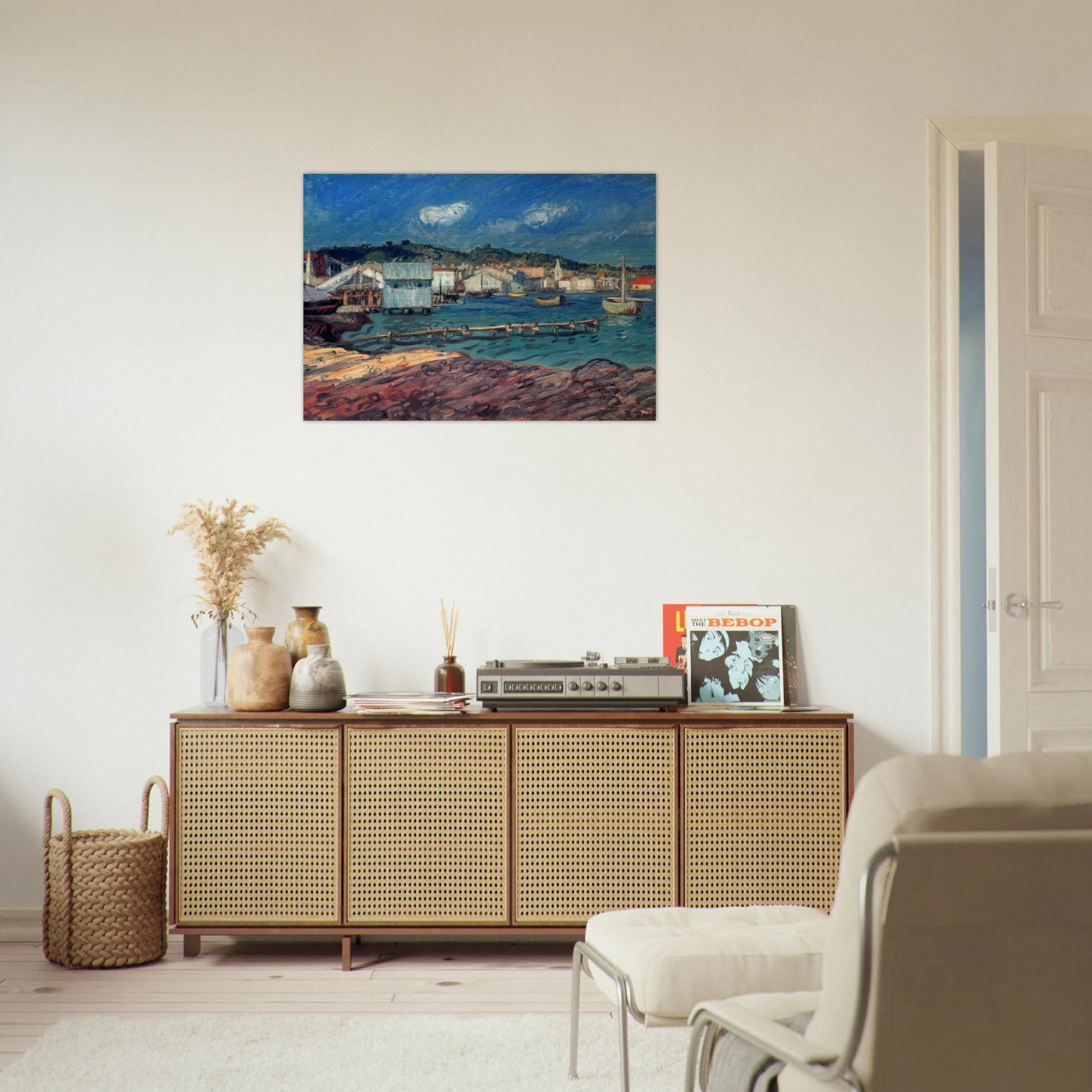 THE PORT OF MARTIGUES - Raoul Dufy Brushed Aluminum Print - 70x100 cm / 28x40 inches | Raoul Dufy Aluminum Print | Raoul Dufy Prints