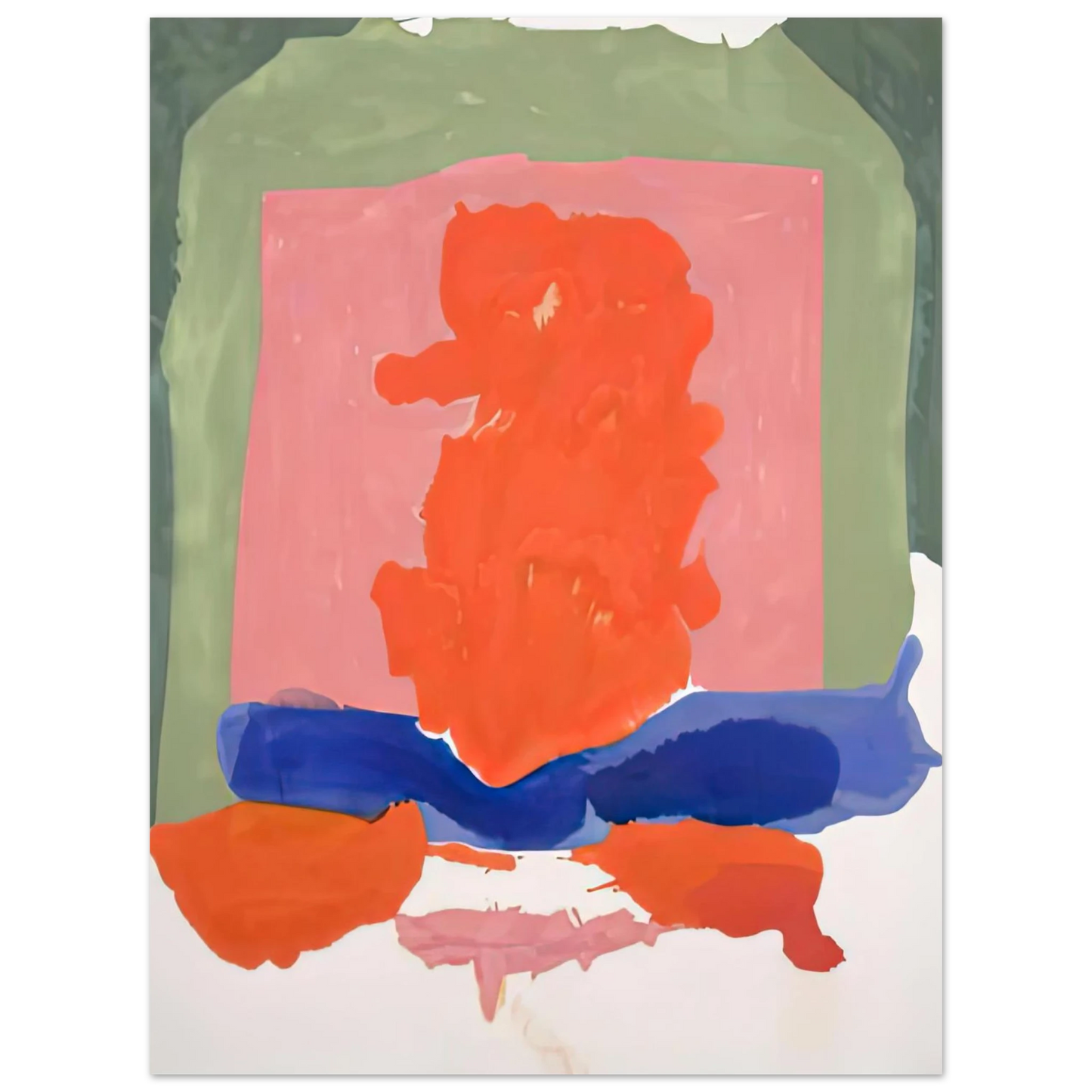 Helen Frankenthaler - Small's Paradise, 1964- Wall Art - 60x80 cm / 24x32 inches - Premium Wooden Framed Poster With Fine Art Paper-canvas - White frame