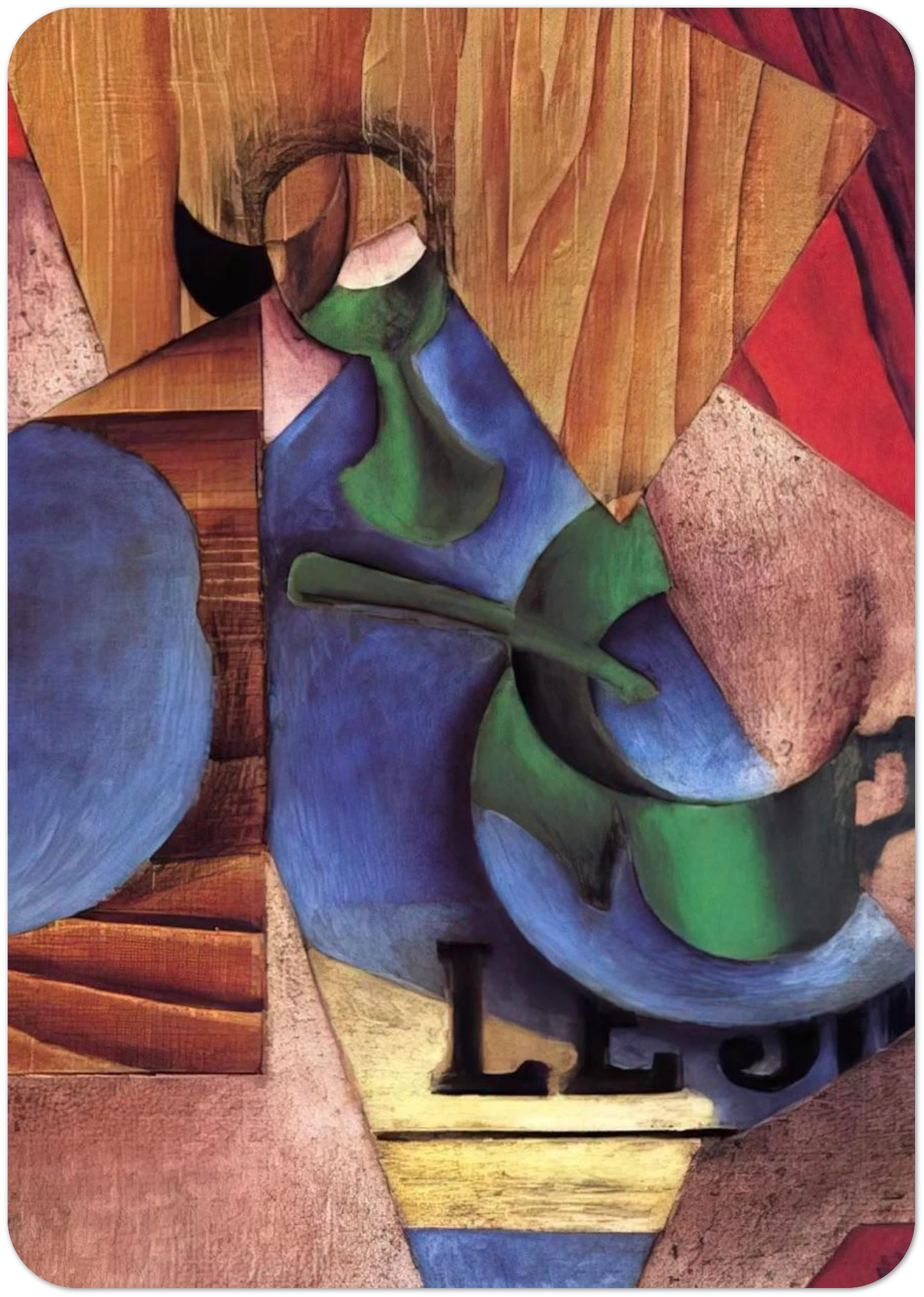 GLASS CUP AND NEWSPAPER 1913 By Juan Gris Pack of 10 Post Cards | Juan Gris Post Cards | A6 (10.5 x 14.8 cm) - 4.1 x 5.8 inches