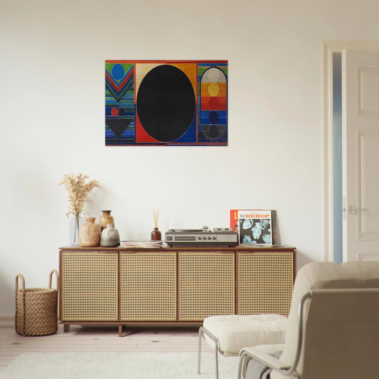 Composition Geometrique - 2007 - S. H. Raza Brushed Aluminum Print - 70x100 cm / 28x40 inches | S. H. Raza Aluminum Print | S. H. Raza Prints