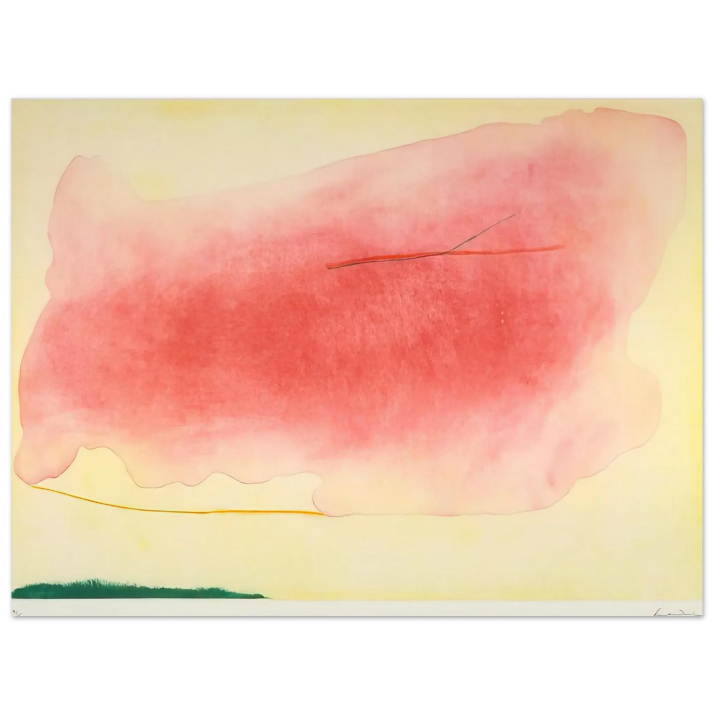 Helen Frankenthaler - Nepenthe - 1972 Wall art - 15x20 cm / 6x8 Inches - Premium Wooden Framed Poster With Fine Art Paper - Black frame