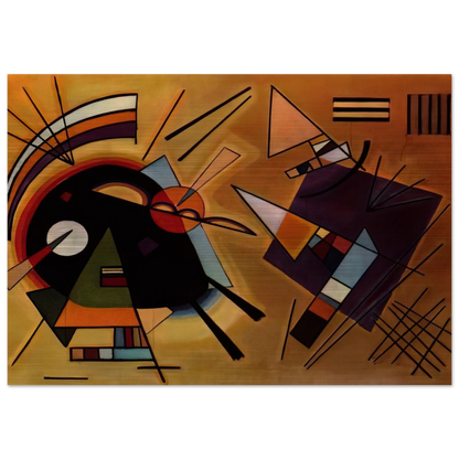 BLACK AND VIOLET 1923 - Wassily Kandinsky Brushed Aluminum Print - 70x100 cm / 28x40 inches | Wassily Kandinsky Aluminum Print | Wassily Kandinsky Prints