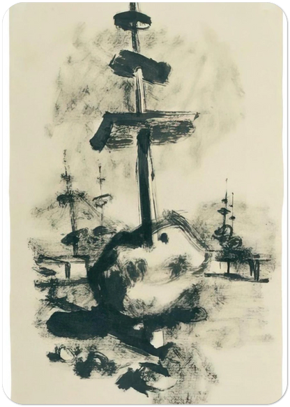 Come un monumento asiatico - 1936 By Julius Bissier Pack of 10 Post Cards | Julius Bissier Post Cards | A6 (10.5 x 14.8 cm) - 4.1 x 5.8 inches
