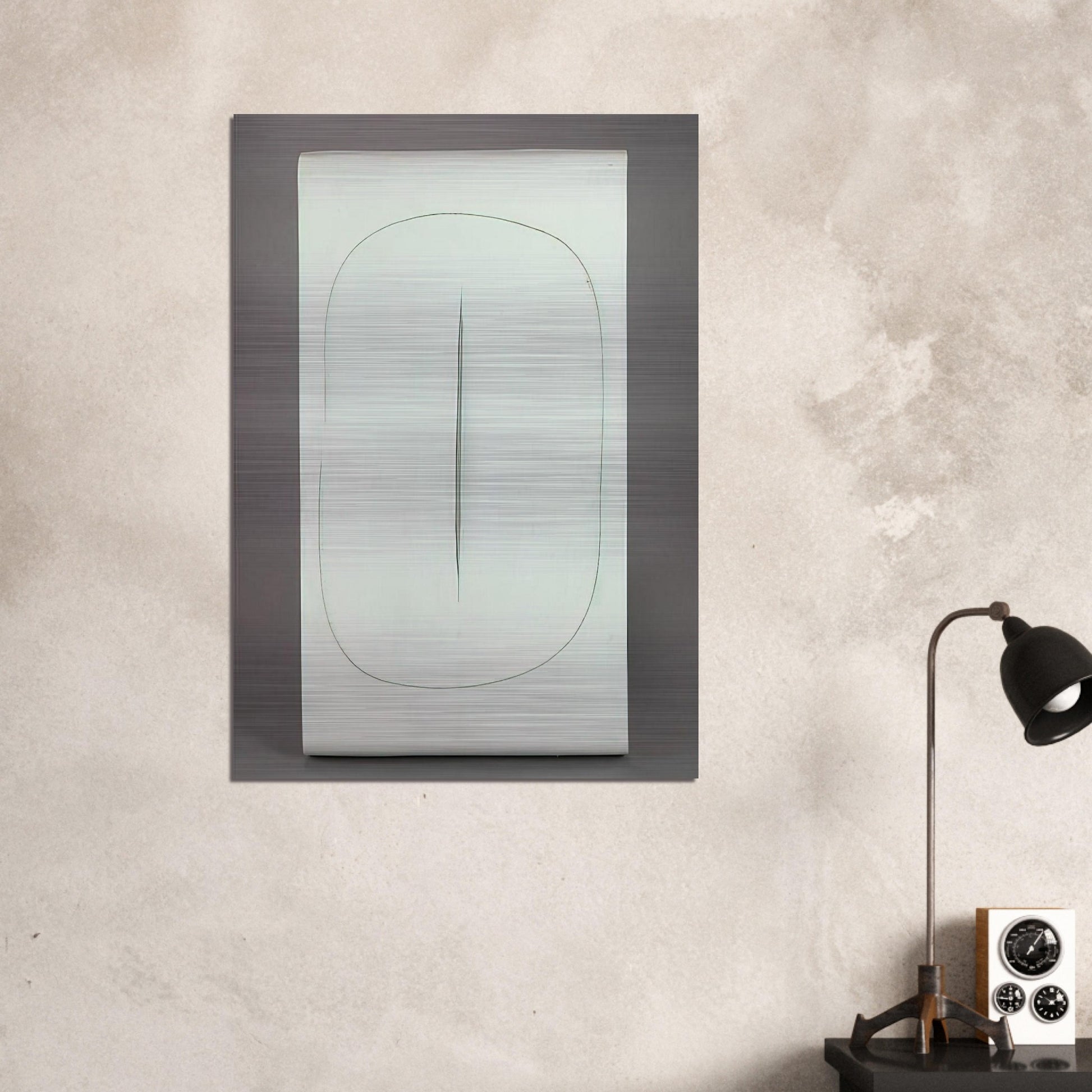 Concept Spatiale - 1968 - Lucio Fontana Brushed Aluminum Print - 70x100 cm / 28x40 inches | Lucio Fontana Aluminum Print | Lucio Fontana Prints