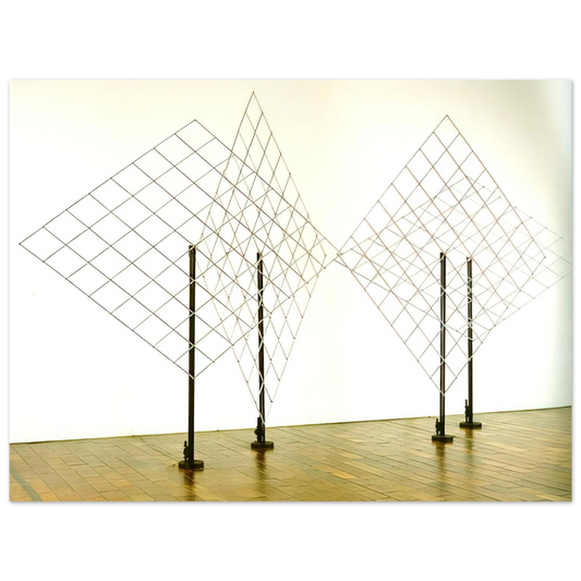 Francois Morellet - 4 Self-distorting Grids - 1965  75x100 cm / 30x40inches Fine Art Poster