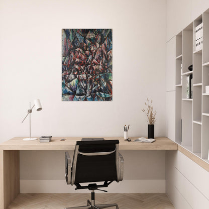 Two Seated Figures - 1955 - Robert Goodnough Brushed Aluminum Print - 70x100 cm / 28x40 inches | Robert Goodnough Aluminum Print | Robert Goodnough Prints