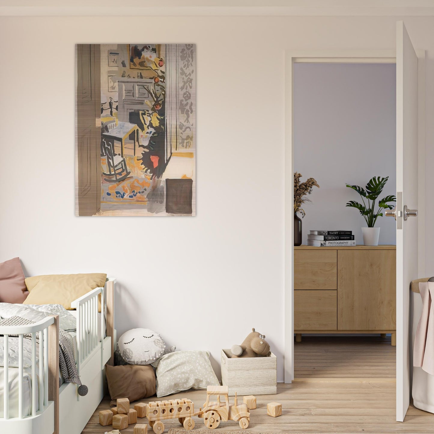 THE CHRISTMAS TREE 1971 - Fairfield Porter Brushed Aluminum Print - 70x100 cm / 28x40 inches | Fairfield Porter Aluminum Print | Fairfield Porter Prints