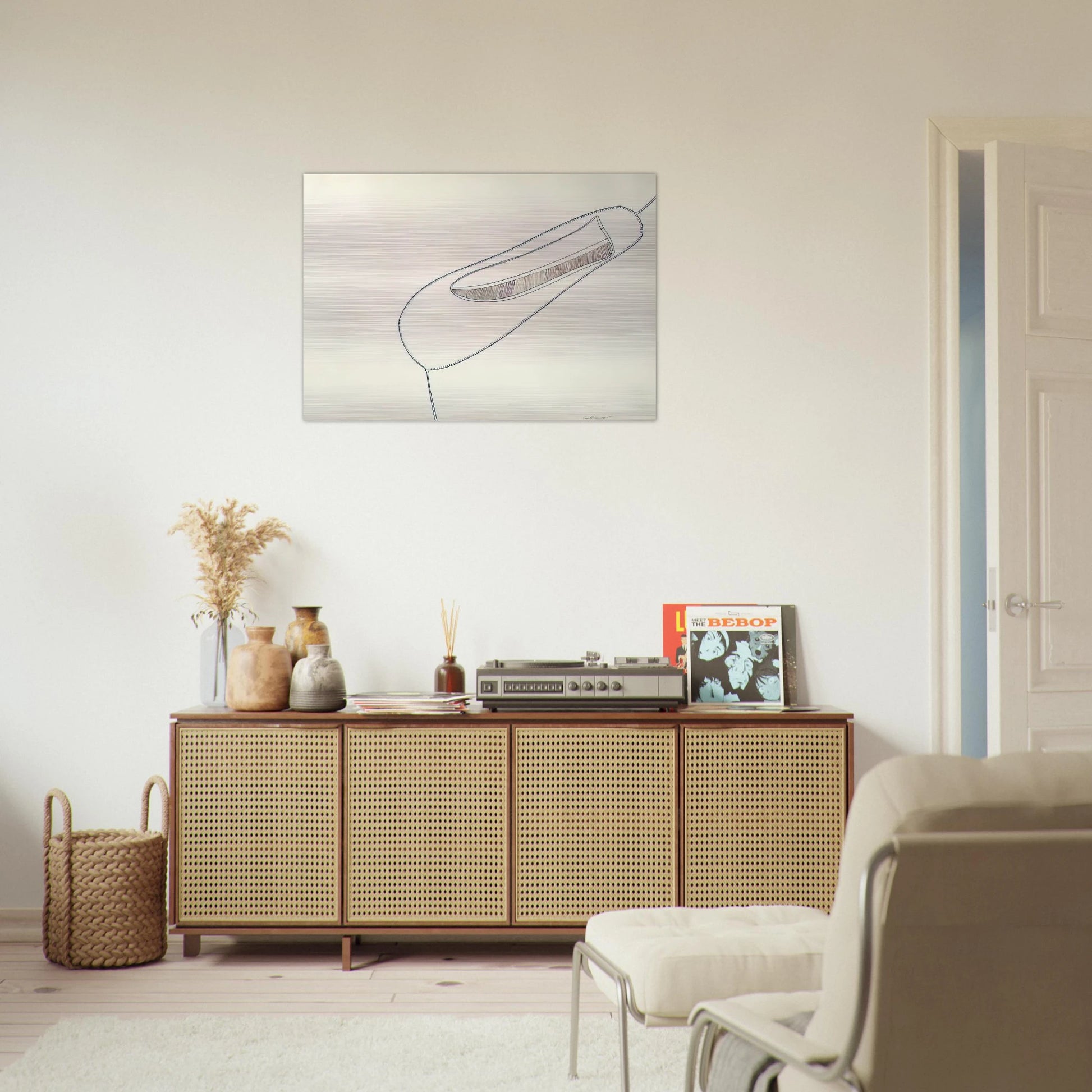 UNTITLED 1965 1 - Eva Hesse Brushed Aluminum Print - 70x100 cm / 28x40 inches | Eva Hesse Aluminum Print | Eva Hesse Prints